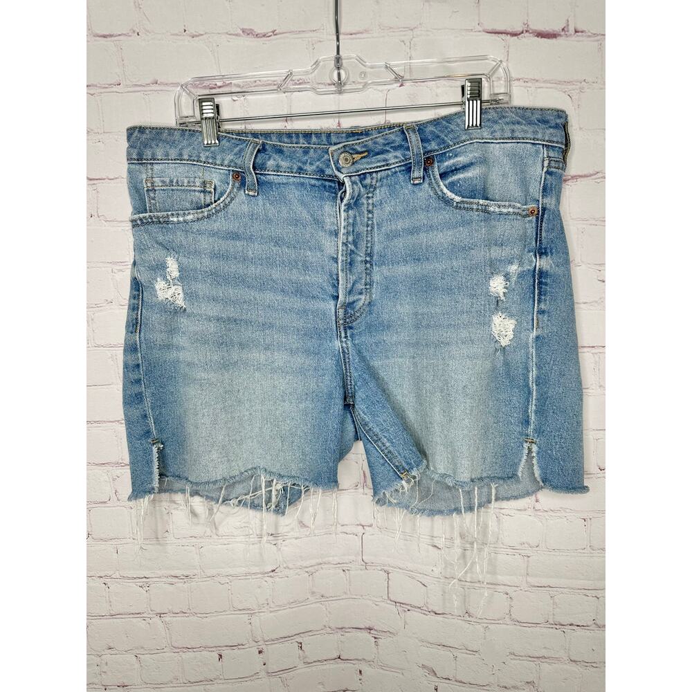 Old Navy OG Straight Leg Denim Cut off Shorts Womens Plus 14 Distressed Jean